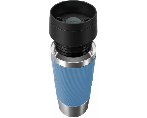 Термокружка Tefal Travel Mug Classic Twist, 360мл, нержавіюча сталь, блакитний (N2024510)