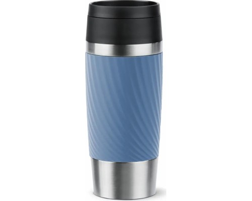 Термокружка Tefal Travel Mug Classic Twist, 360мл, нержавіюча сталь, блакитний (N2024510)