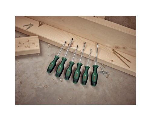 Викрутка Bosch набір 6шт, SL 4, 6.5 мм, PH1х100 мм, PH2х125 мм, PZ1х100 мм, PZ2х125 мм (1.600.A02.BX7)