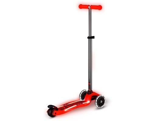 Самокат Micro Maxi Deluxe Glow LED Plus Червона аура (MMD379)