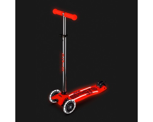 Самокат Micro Maxi Deluxe Glow LED Plus Червона аура (MMD379)