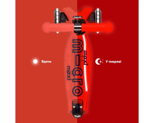 Самокат Micro Maxi Deluxe Glow LED Plus Червона аура (MMD379)