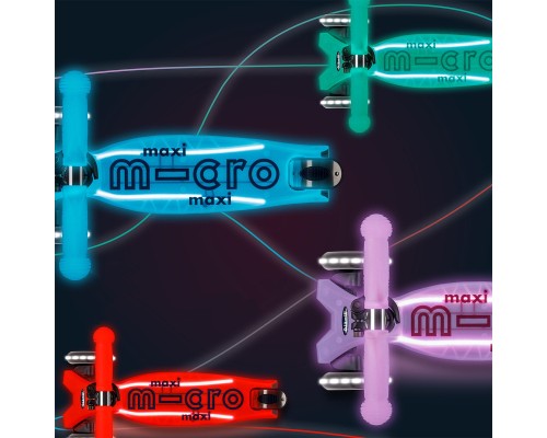 Самокат Micro Maxi Deluxe Glow LED Plus Червона аура (MMD379)