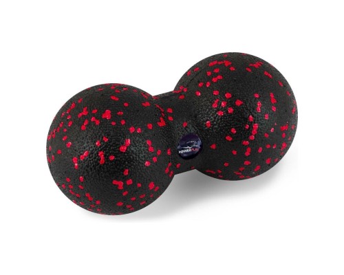 Масажний м'яч PowerPlay PP-4352 Epp foam peanut ball (d8х16cm) Чорно/Червоний (PP_4352_Red_8*16)