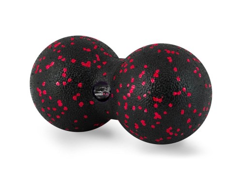 Масажний м'яч PowerPlay PP-4352 Epp foam peanut ball (d8х16cm) Чорно/Червоний (PP_4352_Red_8*16)
