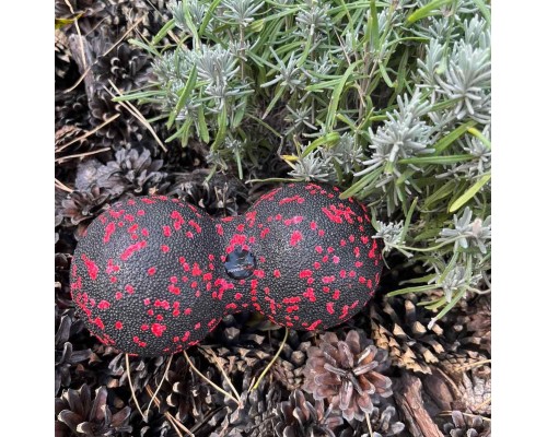 Масажний м'яч PowerPlay PP-4352 Epp foam peanut ball (d8х16cm) Чорно/Червоний (PP_4352_Red_8*16)