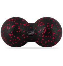 Масажний м'яч PowerPlay PP-4352 Epp foam peanut ball (d8х16cm) Чорно/Червоний (PP_4352_Red_8*16)
