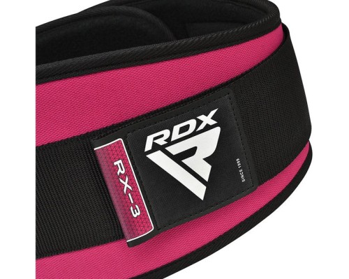 Атлетичний пояс RDX RX3 EVA Curve неопреновий Sharp Pink XS (WBE-RX3SP-XS)