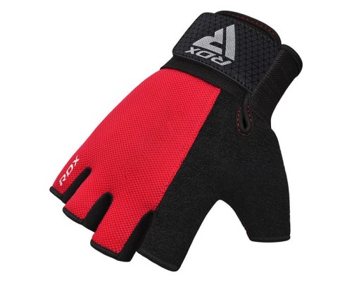 Рукавички для фітнесу RDX W1 Half Red Plus M (WGA-W1HR-M+)