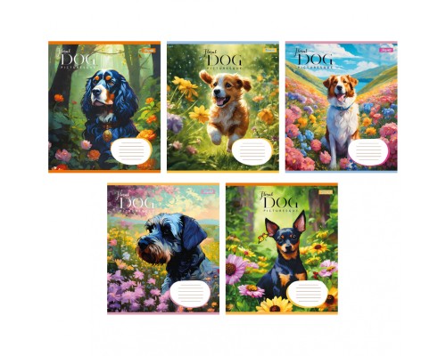 Зошит 1 вересня Floral dog А5 12 аркушів лінія (766943)