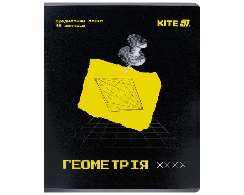Зошит Kite предметний Techno 48 аркуші, клітинка, геометрія (K25-240-1)