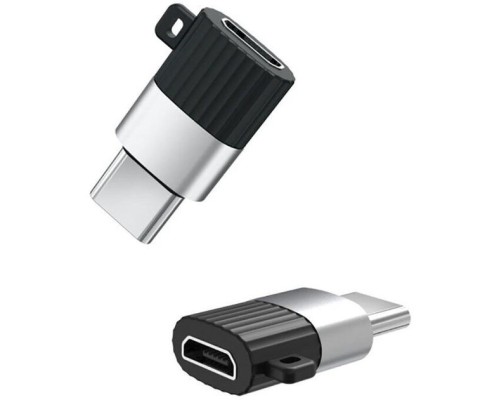 Перехідник USB-C M to Micro 5P F black XO (XO-NB149A)