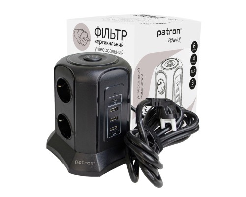 Мережевий фільтр живлення Patron SP-1663-USBT