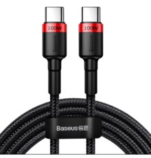 Дата кабель USB-C to USB-C 2.0m PD2.0 100W (20V/5A) red+black Baseus (CATKLF-AL91)