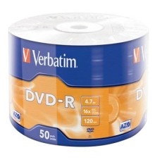 Диск DVD Verbatim 4.7Gb 16X Wrap-box 50шт MATT SILVER (43788)
