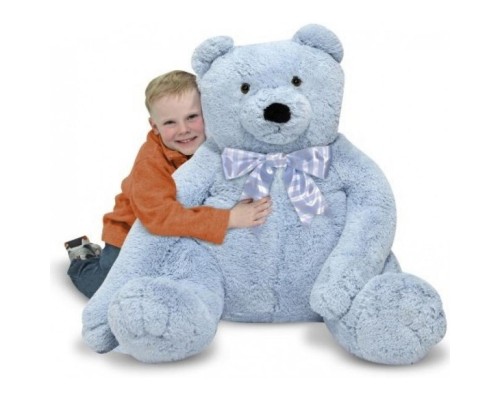 М'яка іграшка Melissa&Doug Большой плюшевый мишка, голубой, 76см х. 69см (MD3983)