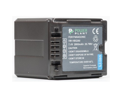 Акумулятор до фото/відео PowerPlant Panasonic VW-VBG260 Chip (DV00DV1276) 