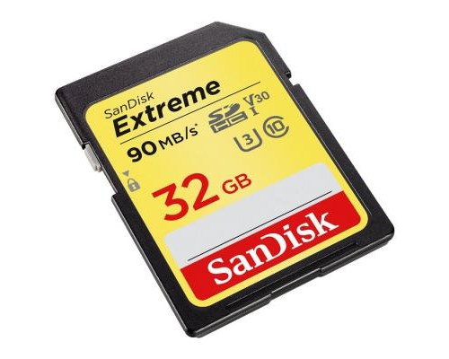 Карта пам'яті SanDisk 32GB SDHC class 10 UHS-I U3 4K Extreme (SDSDXVE-032G-GNCIN)