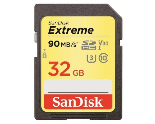 Карта пам'яті SanDisk 32GB SDHC class 10 UHS-I U3 4K Extreme (SDSDXVE-032G-GNCIN)