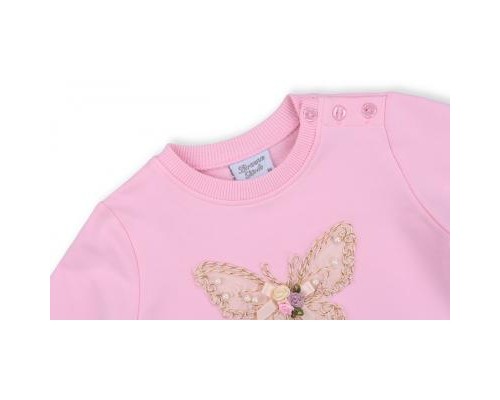 Кофта дитяча Breeze з мереживним метеликом (10086-92G-pink)