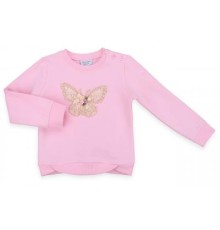 Кофта дитяча Breeze з мереживним метеликом (10086-92G-pink)