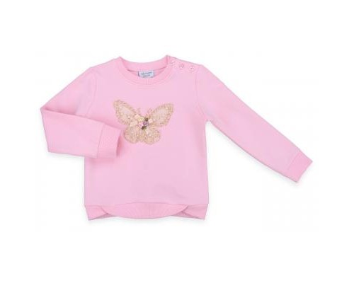 Кофта дитяча Breeze з мереживним метеликом (10086-92G-pink)