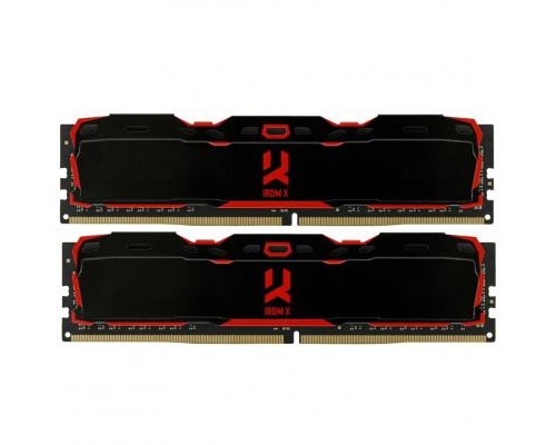 Модуль пам'яті для комп'ютера DDR4 16GB (2x8GB) 3000 MHz Iridium X Black Goodram (IR-X3000D464L16S/16GDC)