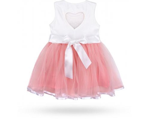 Плаття дитяче Breeze сарафан із фатіновою спідницею і серцем (10862-98G-peach)