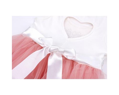 Плаття дитяче Breeze сарафан із фатіновою спідницею і серцем (10862-98G-peach)