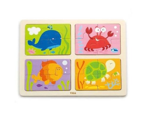 Пазл Viga Toys Море 4-в-1 (50190)