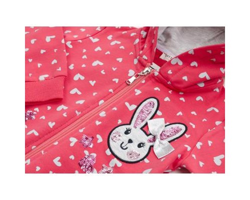 Спортивний костюм дитячий Breeze з сердечками (14427-92G-coral)