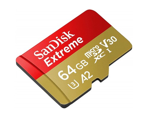 Карта пам'яті SanDisk 64GB microSDHC class 10 UHS-I A2 V30 Extreme (SDSQXA2-064G-GN6GN)