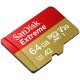 Карта пам'яті SanDisk 64GB microSDHC class 10 UHS-I A2 V30 Extreme (SDSQXA2-064G-GN6GN)
