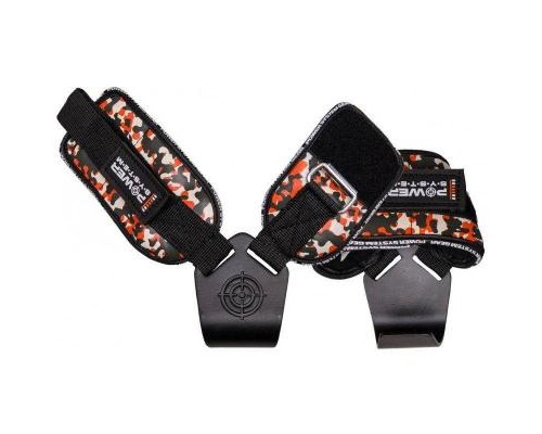 Гаки для тяги на зап'ястя Power System Hooks Camo PS-3370 Black/Red L (PS_3370_Black/Red L)