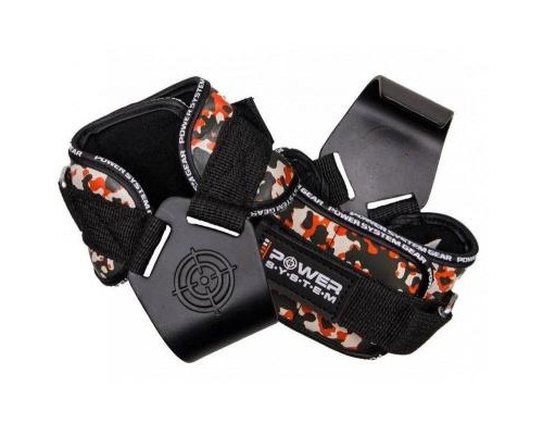 Гаки для тяги на зап'ястя Power System Hooks Camo PS-3370 Black/Red L (PS_3370_Black/Red L)
