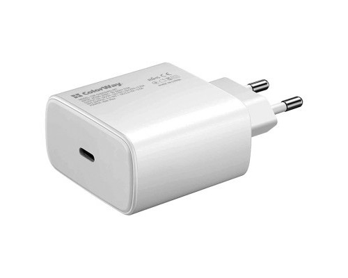 Зарядний пристрій ColorWay Power Delivery Port PPS USB Type-C (45W) white (CW-CHS034PD-WT)