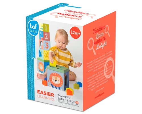 Розвиваюча іграшка Taf Toys cортер-пірамідка Савана Кубики Африка (12725)