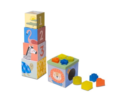 Розвиваюча іграшка Taf Toys cортер-пірамідка Савана Кубики Африка (12725)