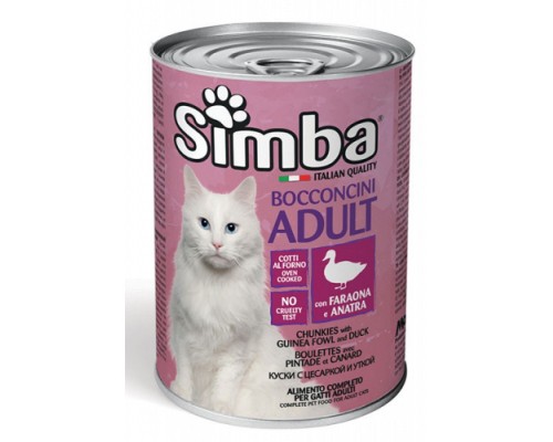 Консерви для котів Simba Cat Wet цесарка з качкою 415 г (8009470009515)