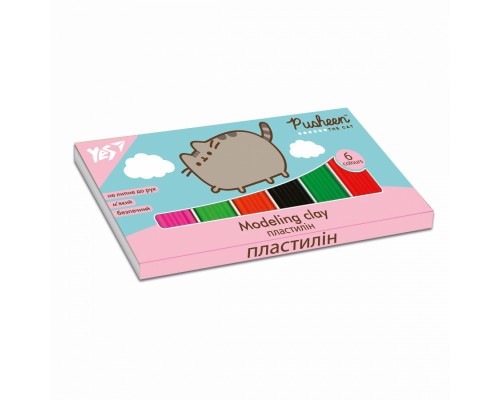 Пластилін Yes Pusheen 6 кол. 120 г (540608)