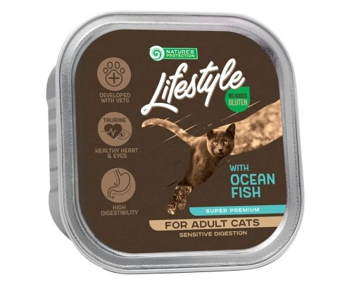 Консерви для котів Nature's Protection Lifestyle Sensitive Digestion with ocean fish 85 г (KIKLS45716)