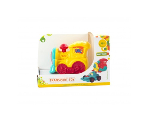 Розвиваюча іграшка Baby Team інерційний поїзд жовтий (8620_паровозик_жовтий)