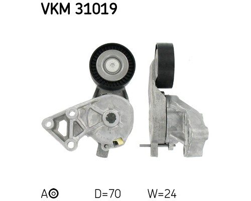 Натягувач ременя з роликом SKF VKM 31019