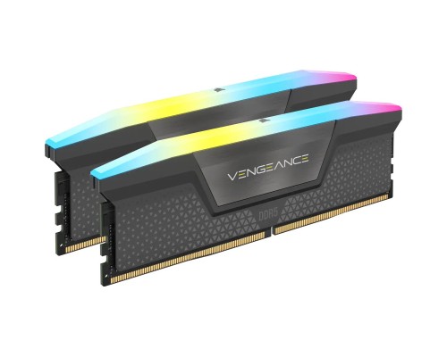 Модуль пам'яті для комп'ютера DDR5 32GB (2x16GB) 6000 MHz Vengeance RGB Black Corsair (CMH32GX5M2B6000C40)