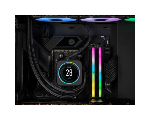 Модуль пам'яті для комп'ютера DDR5 32GB (2x16GB) 6000 MHz Vengeance RGB Black Corsair (CMH32GX5M2B6000C40)