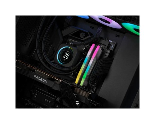 Модуль пам'яті для комп'ютера DDR5 32GB (2x16GB) 6000 MHz Vengeance RGB Black Corsair (CMH32GX5M2B6000C40)