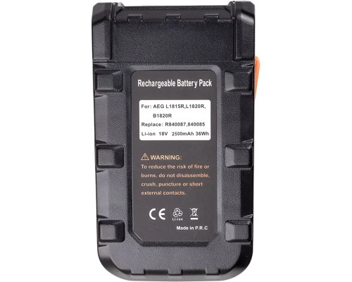 Акумулятор до електроінструменту PowerPlant для AEG 18V 2.5Ah Li-ion (R840087) (TB921164)