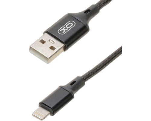 Дата кабель USB 2.0 AM to Lightning 1.0m NB143 Braided Black XO (XO-NB143i1-BK)