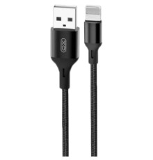 Дата кабель USB 2.0 AM to Lightning 1.0m NB143 Braided Black XO (XO-NB143i1-BK)
