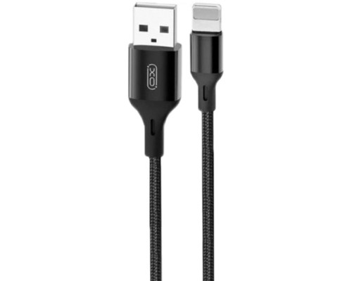 Дата кабель USB 2.0 AM to Lightning 1.0m NB143 Braided Black XO (XO-NB143i1-BK)